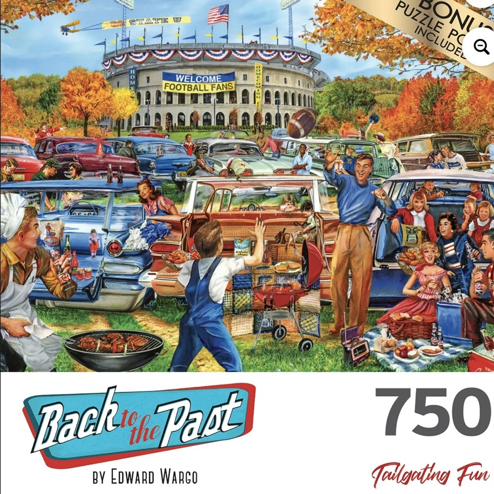 2 for $15 🧩Back to the Past Tailgating Fun 750-Piece puzzle